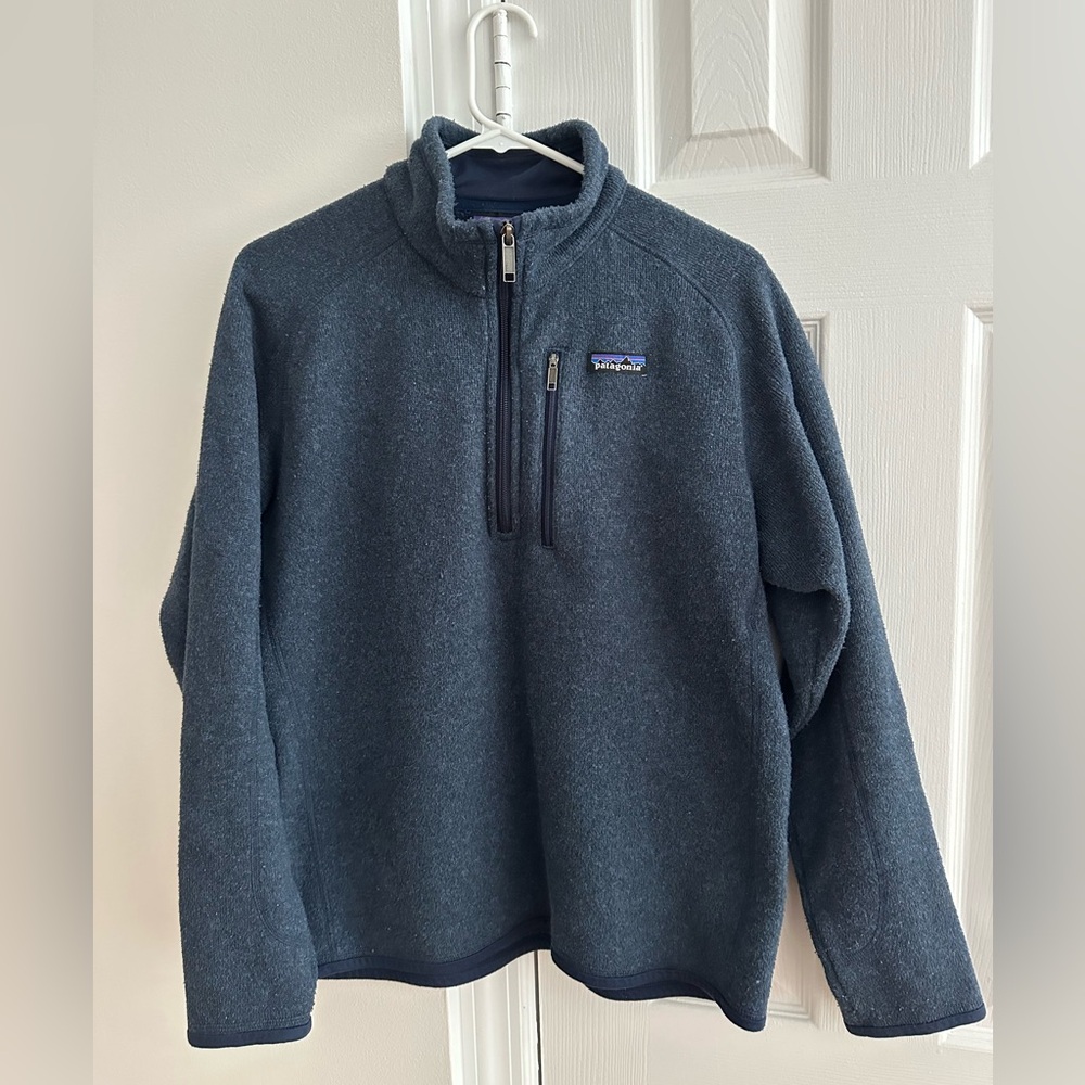 Patagonia Navy Blue Zip Up Sweater